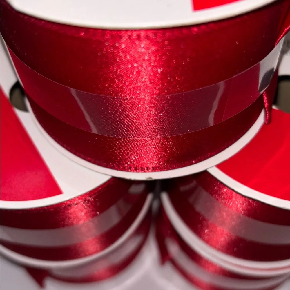 Red Satin Ribbon Rolls - 5 Pack NEW Red Satin Ribbon Wide 20ft Wide Red Satin